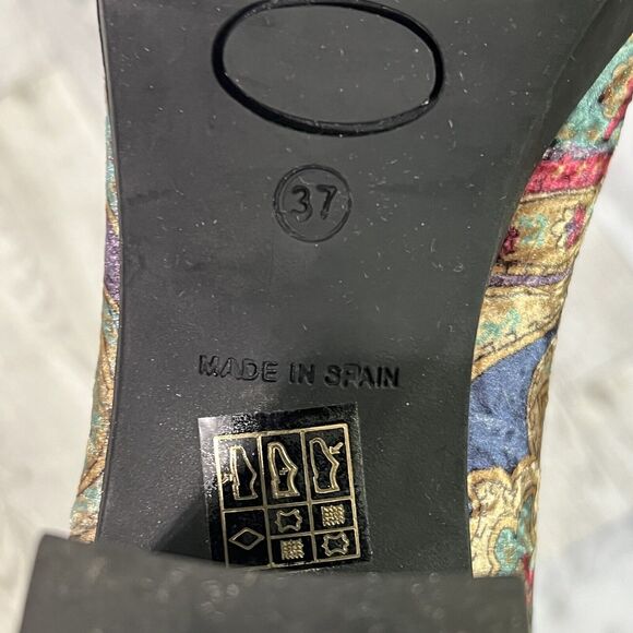 Toni Pons Finley Crushed Velvet Paisley Ankle Boots Shoes Women's 6.5 Booties - Picture 4 of 17